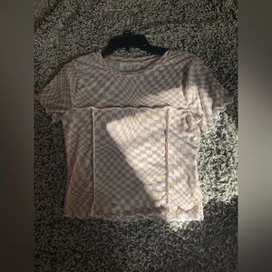 size small see through crop top